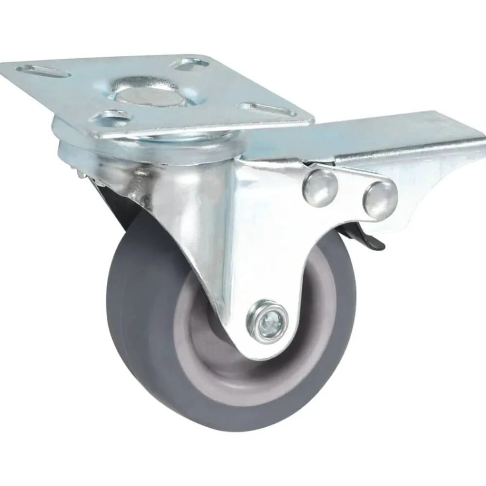 vidaXL Ruedas giratorias con frenos dobles 4 unidades 50 mm Clearance