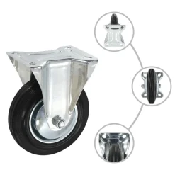 vidaXL Manipulación De Materiales-Ruedas giratorias y fijas 4 unidades 160 mm