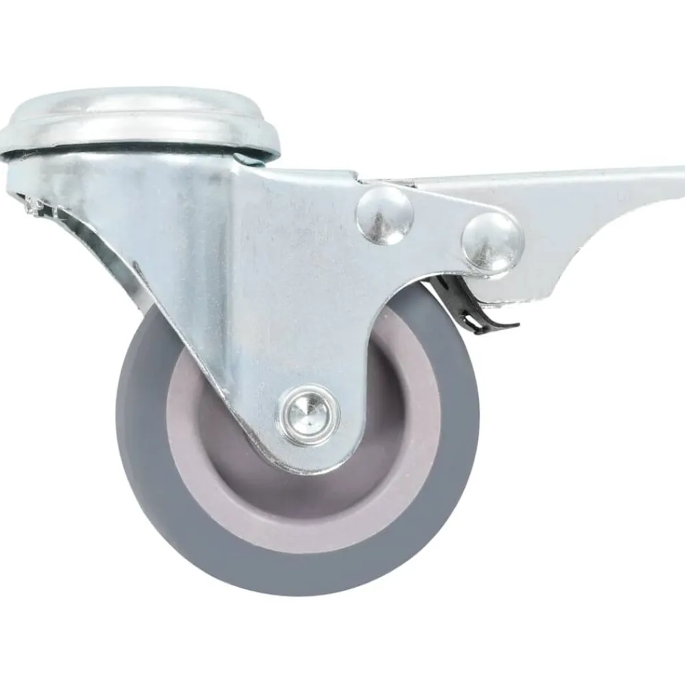vidaXL Ruedas giratorias agujero pasador y frenos dobles 4 uds 50 mm
