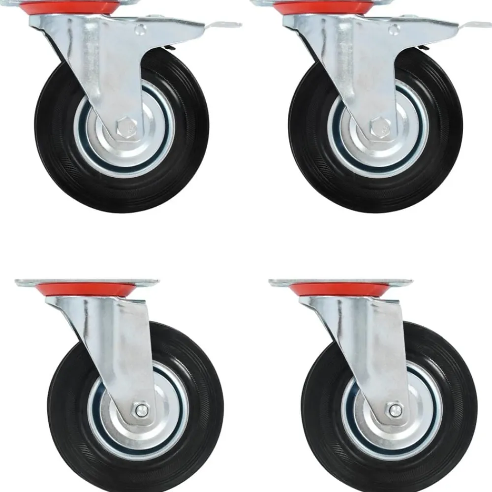 vidaXL Manipulación De Materiales-Ruedas giratorias 4 unidades 125 mm