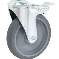 vidaXL Manipulación De Materiales-Ruedas giratorias con agujero pasador 4 unidades 125 mm