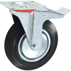 vidaXL Manipulación De Materiales-Ruedas giratorias con frenos dobles 4 unidades 200 mm