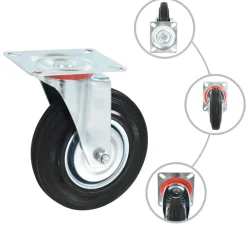 vidaXL Manipulación De Materiales-Ruedas giratorias 4 unidades 125 mm