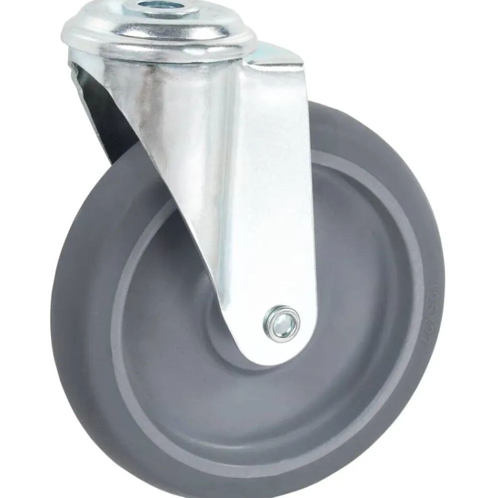 vidaXL Ruedas giratorias con agujero pasador 4 unidades 125 mm Best