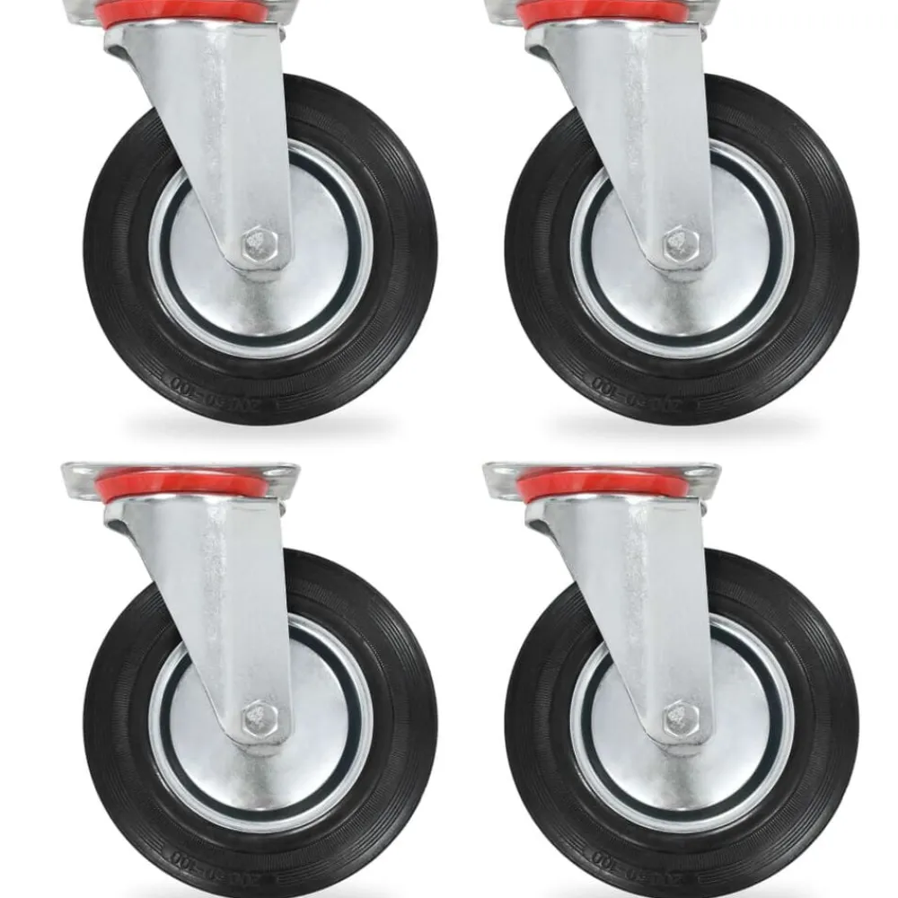 vidaXL Ruedas giratorias 4 unidades 200 mm Outlet