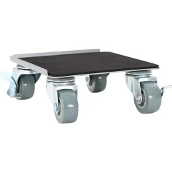 vidaXL Ruedas para muebles (4 unidades, con elevador, 13,5 x 13,5 x 6 cm, acero, 1300 kg)