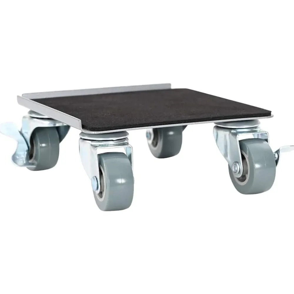 vidaXL Ruedas para muebles (4 unidades, con elevador, 13,5 x 13,5 x 6 cm, acero, 1300 kg)