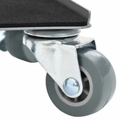 vidaXL Ruedas para muebles (4 unidades, con elevador, 13,5 x 13,5 x 6 cm, acero, 1300 kg)