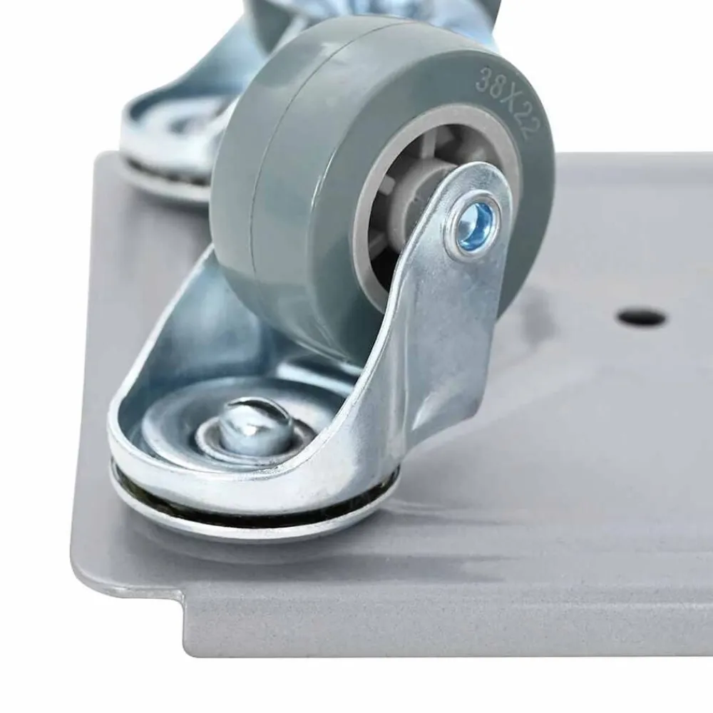 vidaXL Ruedas para muebles (4 unidades, con elevador, 13,5 x 13,5 x 6 cm, acero, 1300 kg)