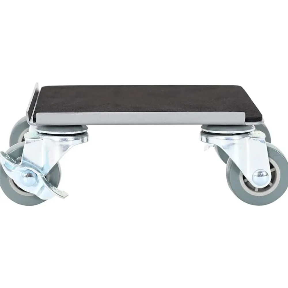vidaXL Ruedas para muebles (4 unidades, con elevador, 13,5 x 13,5 x 6 cm, acero, 1300 kg)