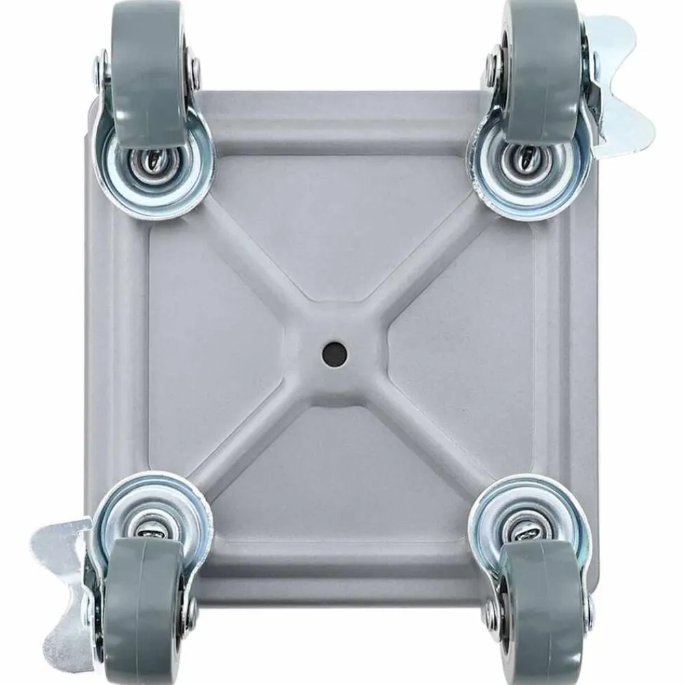 vidaXL Ruedas para muebles (4 unidades, con elevador, 13,5 x 13,5 x 6 cm, acero, 1300 kg)