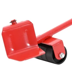 vidaXL Accesorios De Bricolaje-Ruedas para muebles (8 unidades, con elevadores), color rojo, 9,8 x 7,5 x 3 cm, 150 kg