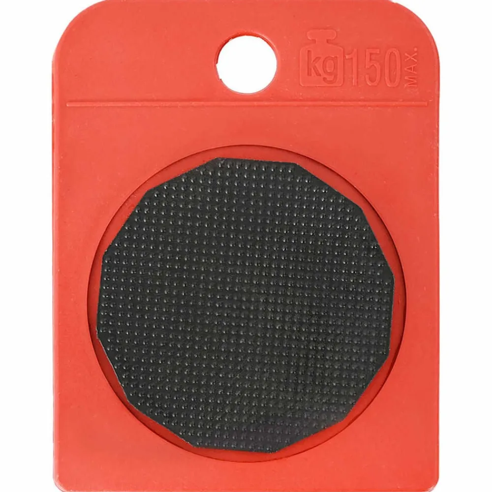 vidaXL Accesorios De Bricolaje-Ruedas para muebles (8 unidades, con elevadores), color rojo, 9,8 x 7,5 x 3 cm, 150 kg