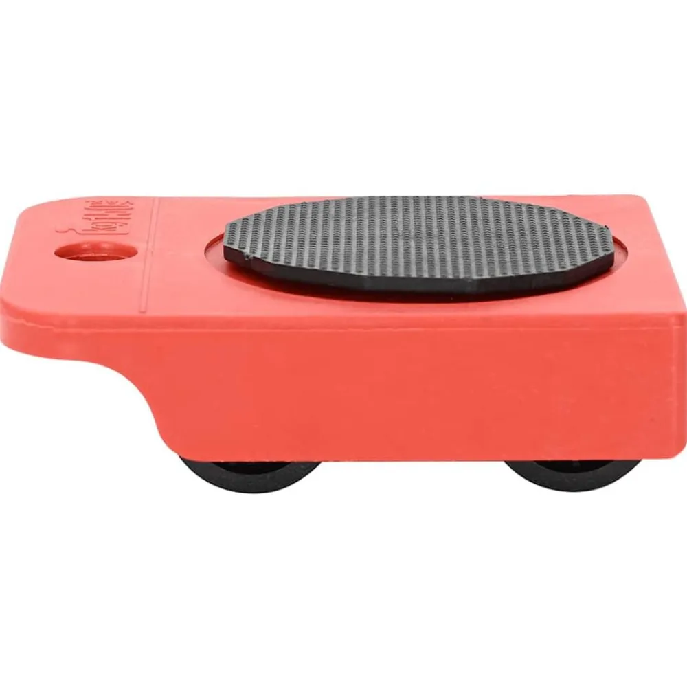 vidaXL Accesorios De Bricolaje-Ruedas para muebles (8 unidades, con elevadores), color rojo, 9,8 x 7,5 x 3 cm, 150 kg