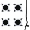 vidaXL Accesorios De Bricolaje-Ruedas para muebles (4 unidades, con elevador, 15,5 x 15,5 x 5,5 cm, acero, 1000 kg)