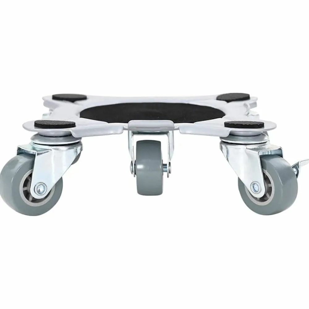 vidaXL Accesorios De Bricolaje-Ruedas para muebles (4 unidades, con elevador, 15,5 x 15,5 x 5,5 cm, acero, 1000 kg)