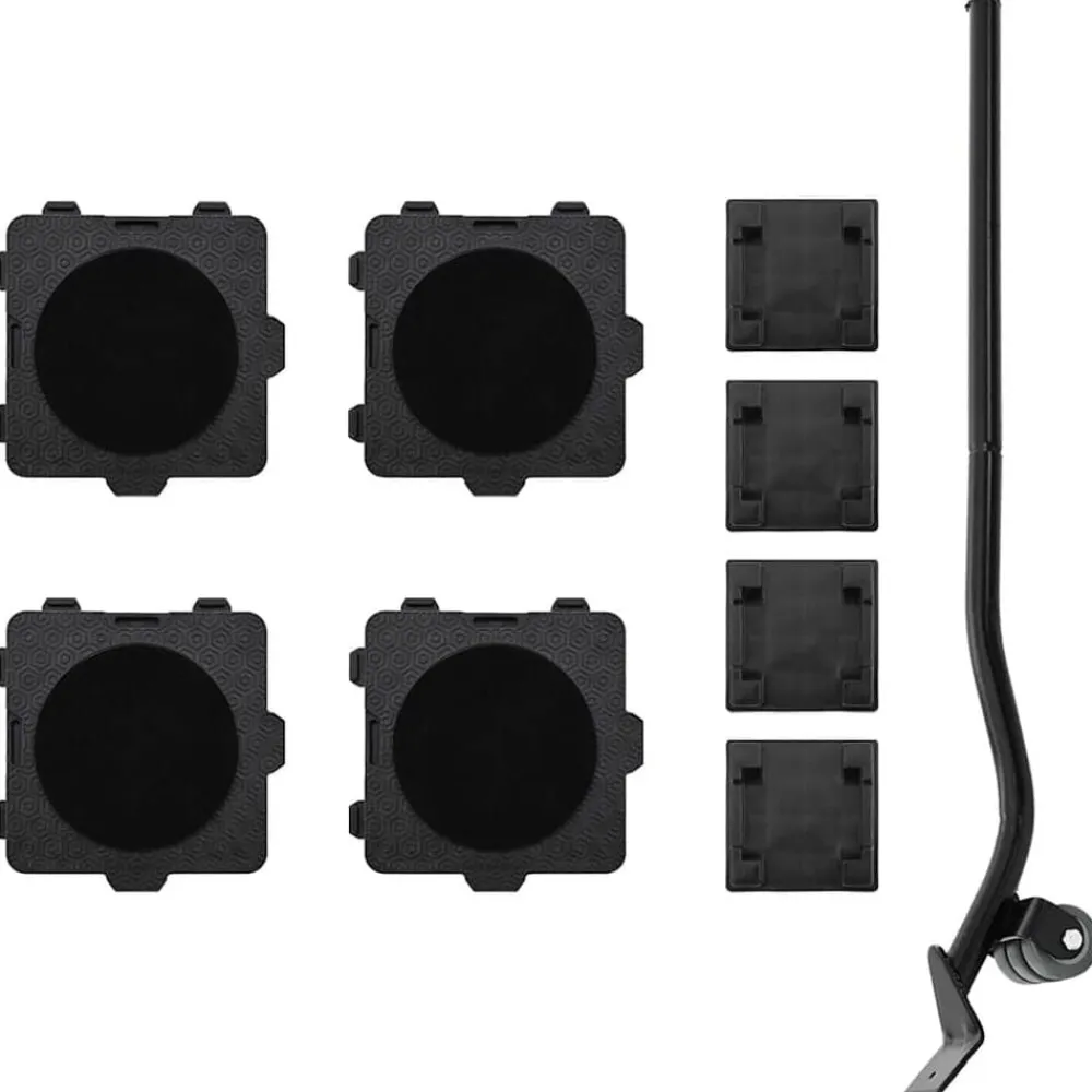 vidaXL Ruedas para muebles (4 unidades, con elevador), color negro, 13,5 x 13,5 x 4,2 cm, 300 kg Sale
