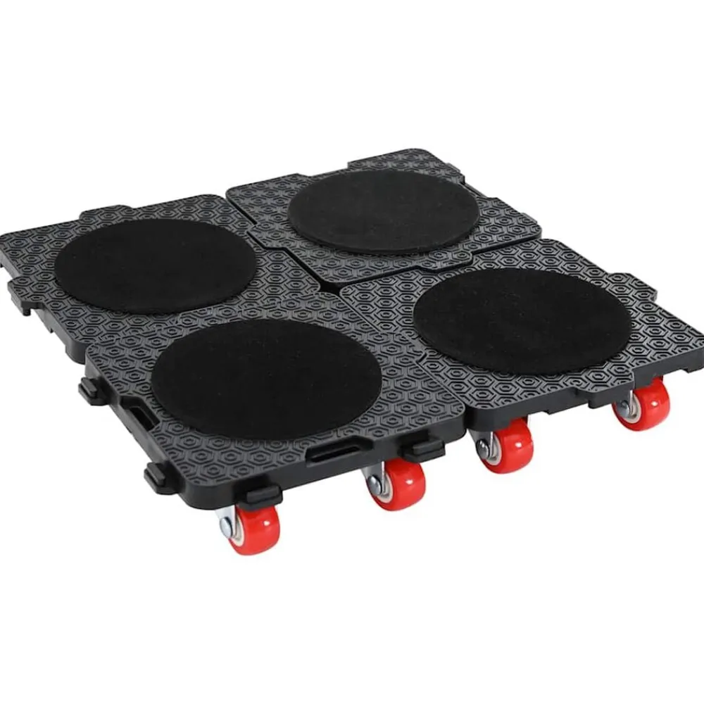 vidaXL Ruedas para muebles (4 unidades, con elevador), color negro, 13,5 x 13,5 x 4,2 cm, 300 kg Sale