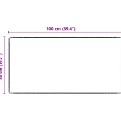 vidaXL Runner de Alfombra 50 x 100 cm Negro Best