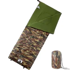 vidaXL Saco de dormir de camping para adultos 3 estaciones Camuflaje Sale