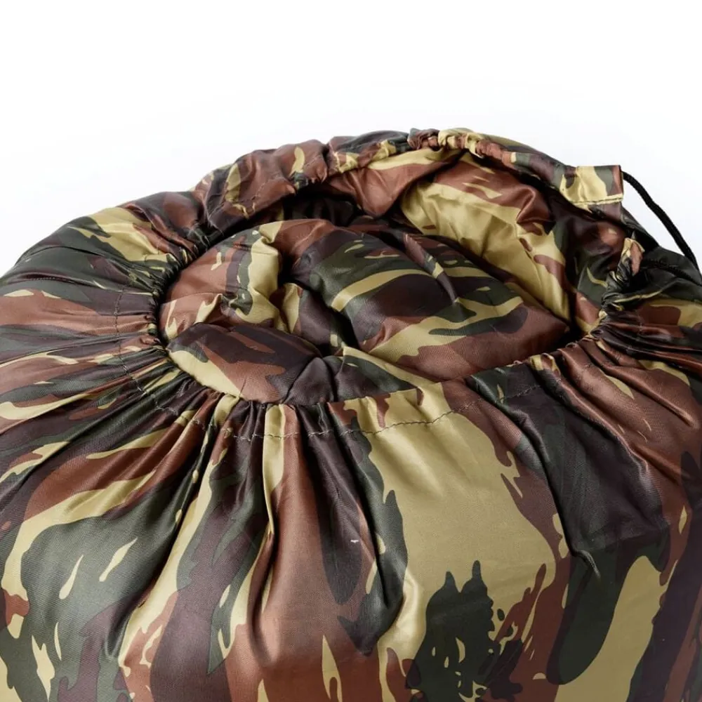 vidaXL Saco de dormir de camping para adultos 3-4 estaciones Camuflaje Clearance