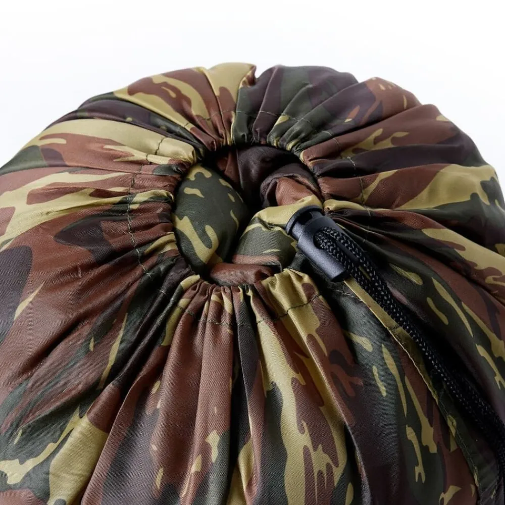 vidaXL Saco de dormir de camping para adultos 3 estaciones Camuflaje Discount