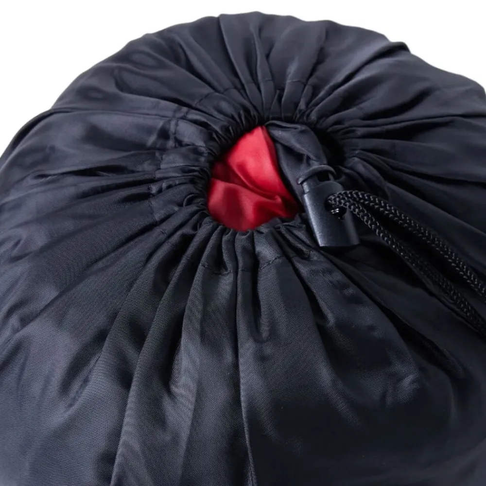 vidaXL Saco de dormir tipo momia de camping para adultos 3 estaciones Negro y rojo Outlet