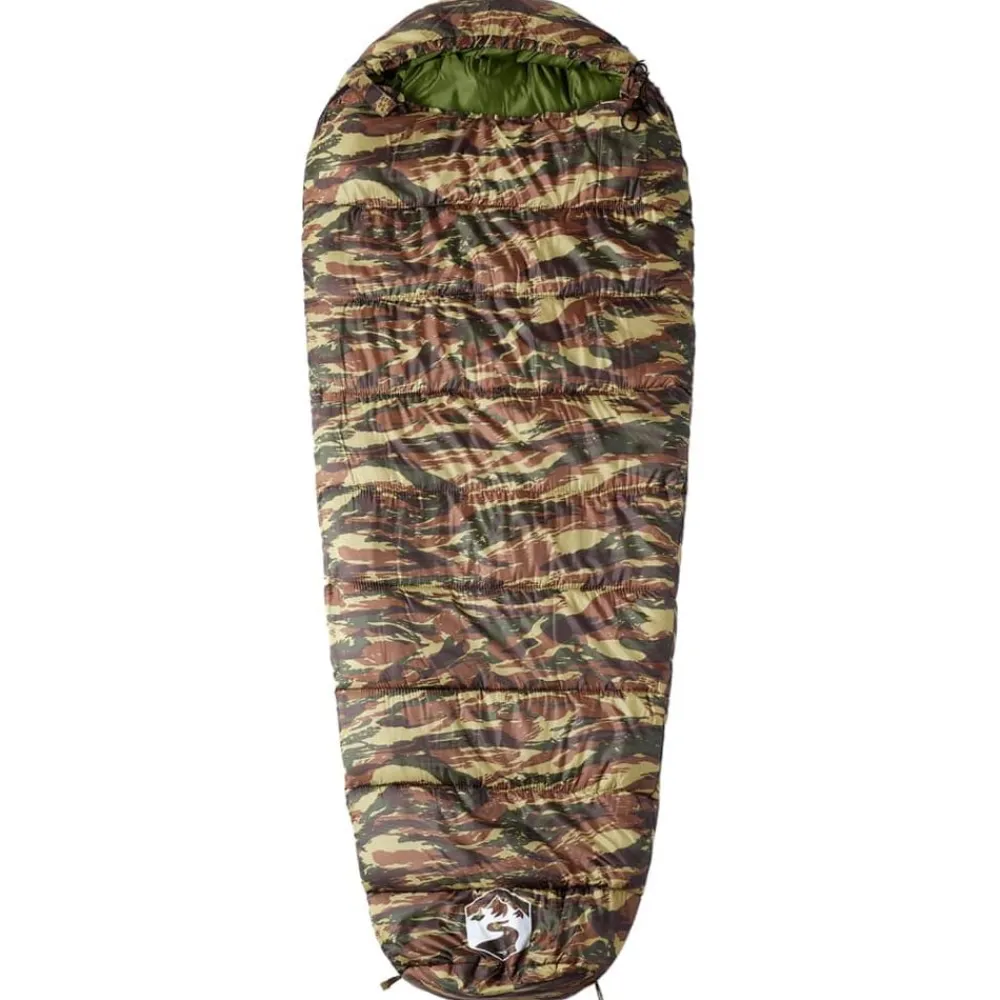 vidaXL Saco de dormir tipo momia de camping para adultos 3 estaciones Camuflaje Sale