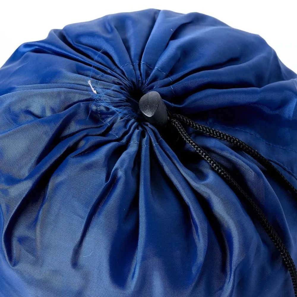 vidaXL Saco de dormir tipo momia de camping para adultos 3 estaciones azul marino y azul Hot