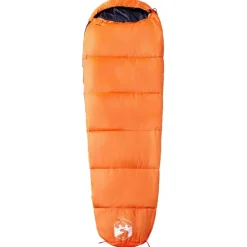 vidaXL Saco de dormir tipo momia de camping para adultos 3 estaciones Naranja y negro Online