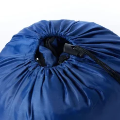 vidaXL Saco de dormir tipo momia de camping para adultos 3 estaciones azul marino y azul Discount