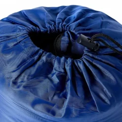 vidaXL Saco de dormir tipo momia de camping para adultos 3 estaciones azul marino y azul Online