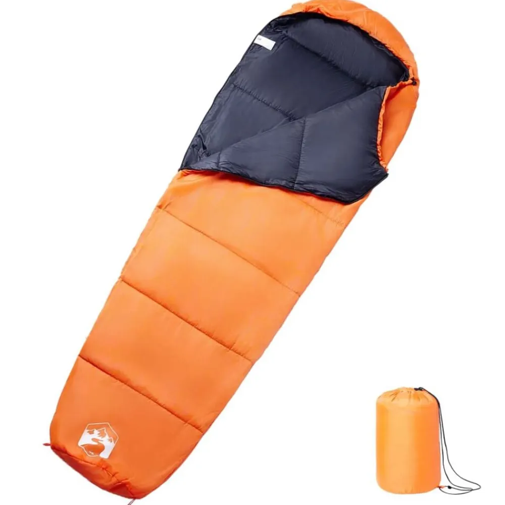 vidaXL Actividades Al Aire Libre-Saco de dormir tipo momia de camping para adultos 3 estaciones