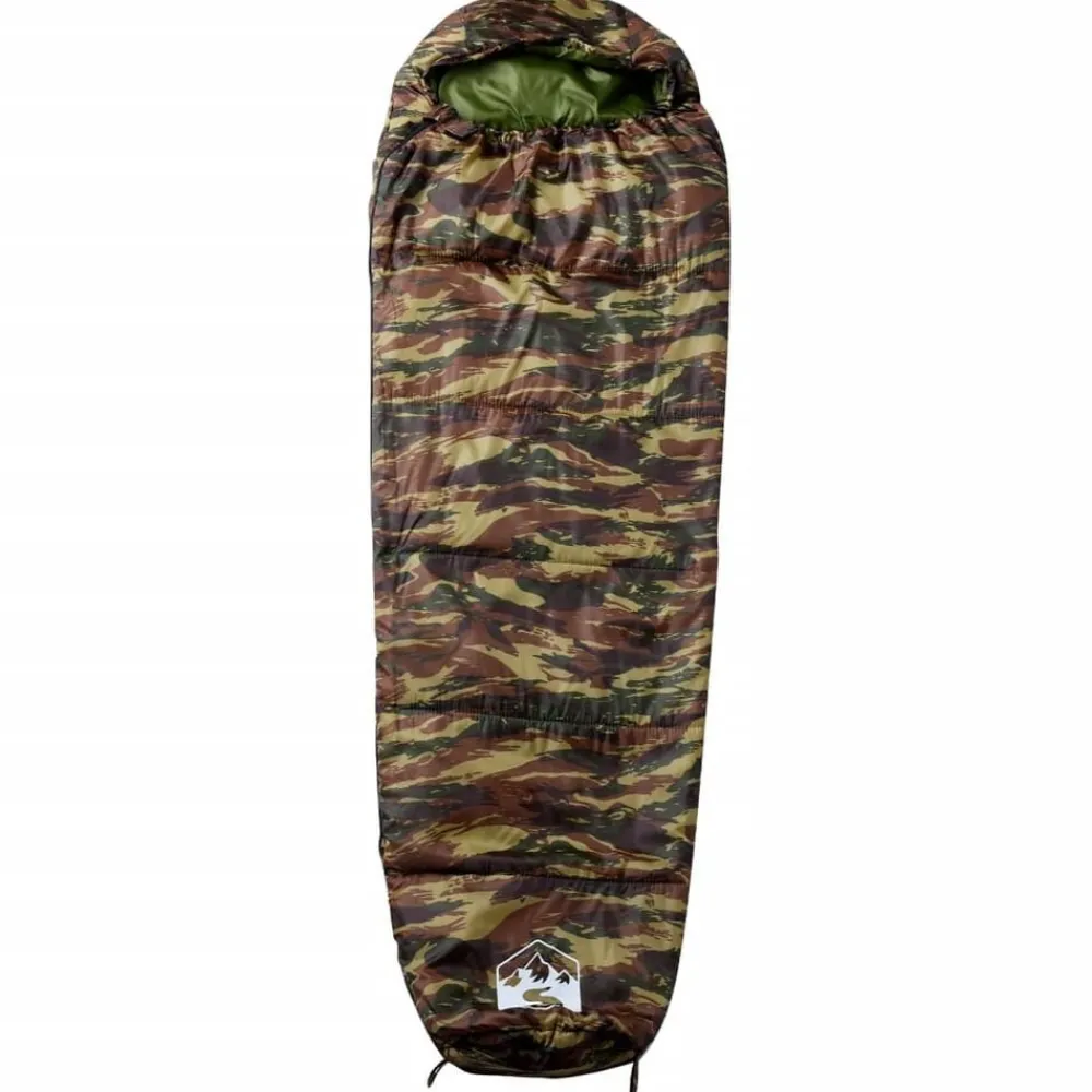 vidaXL Saco de dormir tipo momia de camping para adultos 3 estaciones Camuflaje Clearance