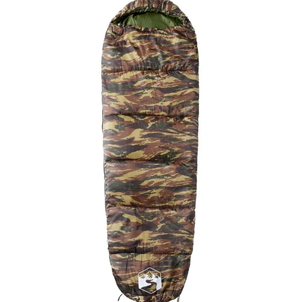 vidaXL Saco de dormir tipo momia de camping para adultos 3 estaciones Camuflaje Best
