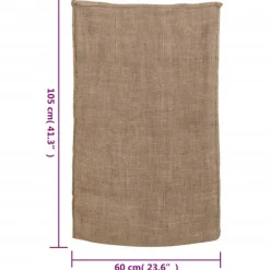 vidaXL Maletas Y Bolsos De Viaje-Sacos de yute 5 uds 60x105 cm 100% yute 220 g/m²