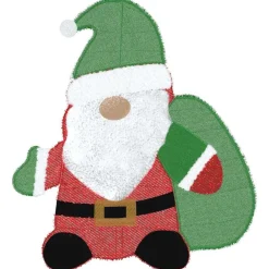vidaXL Santa Claus Iluminado Cálido 70 x 62 cm Tela de Brillantina Clearance