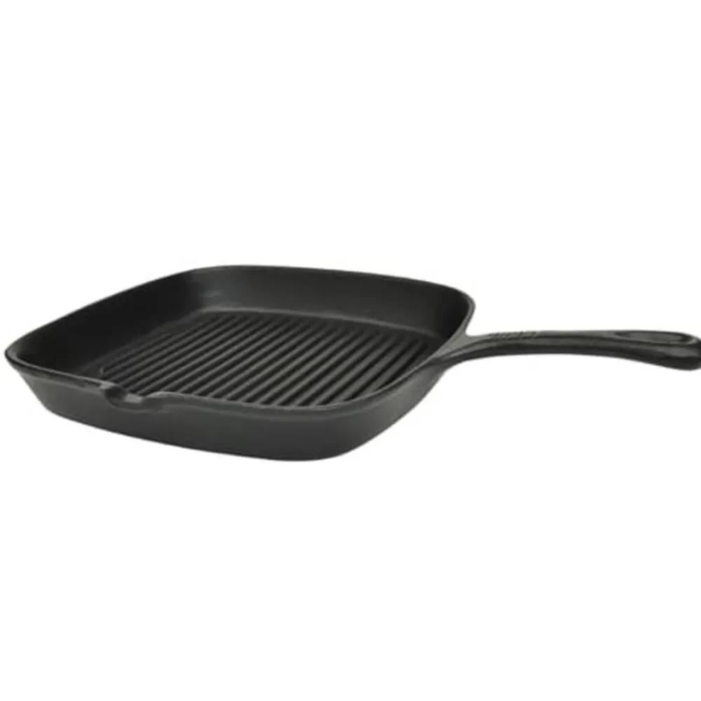 vidaXL Sartén parrilla de hierro fundido 24x23 cm Clearance
