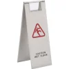 vidaXL Avisos-Señal de suelo mojado plegable acero inoxidable