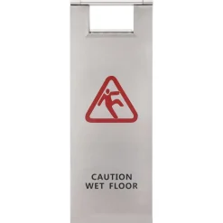 vidaXL Avisos-Señal de suelo mojado plegable acero inoxidable