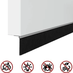 vidaXL Materiales De Construcción-Sellos de cepillo de puerta atornillables 2 pcs 100 cm