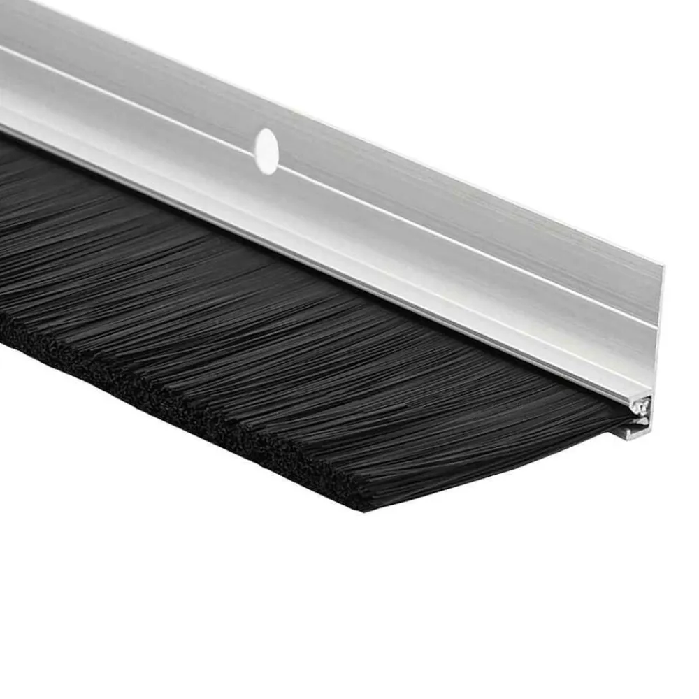 vidaXL Materiales De Construcción-Sellos de cepillo de puerta atornillables 2 pcs 100 cm
