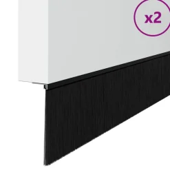 vidaXL Materiales De Construcción-Sellos de cepillo para puertas autoadhesivos 2 pcs 100 cm