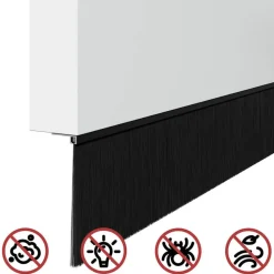 vidaXL Materiales De Construcción-Sellos de cepillo para puertas autoadhesivos 2 pcs 100 cm