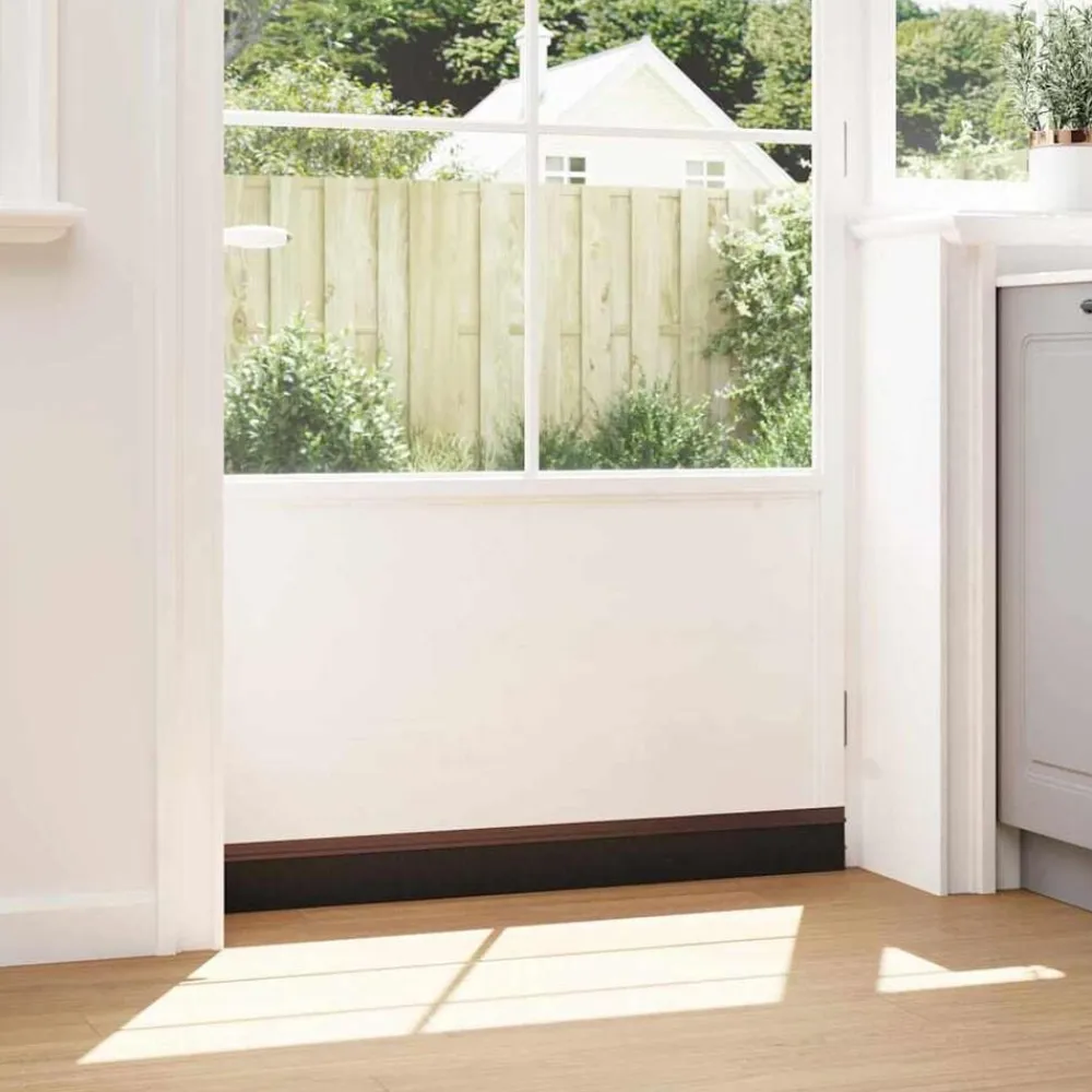 vidaXL Sellos de cepillo para puertas autoadhesivos 2 pcs Marrón Marrón Best
