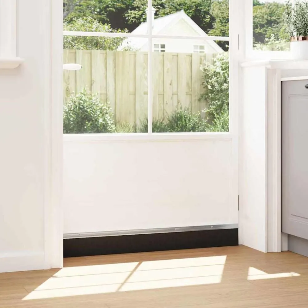 vidaXL Sellos de cepillo de puerta atornillables 2 pcs 100 cm Plateado