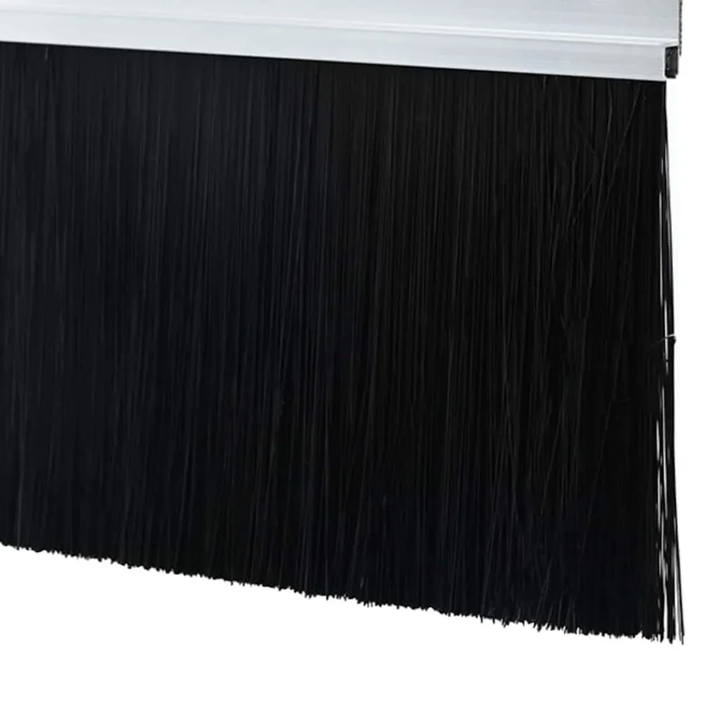 vidaXL Sellos de cepillo de puerta atornillables 2 pcs 100 cm Plateado