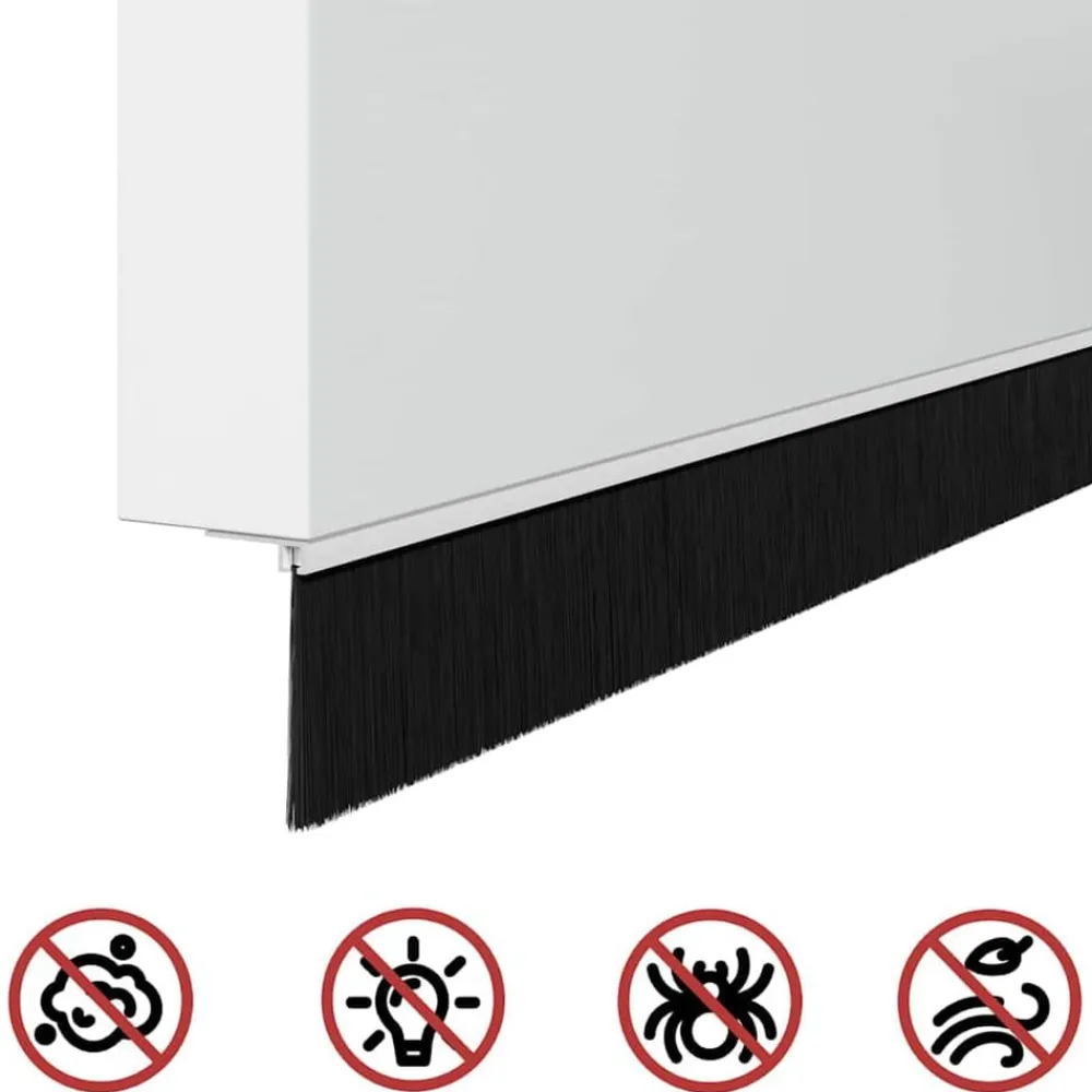 vidaXL Materiales De Construcción-Sellos de cepillo de puerta atornillables 2 pcs 100 cm