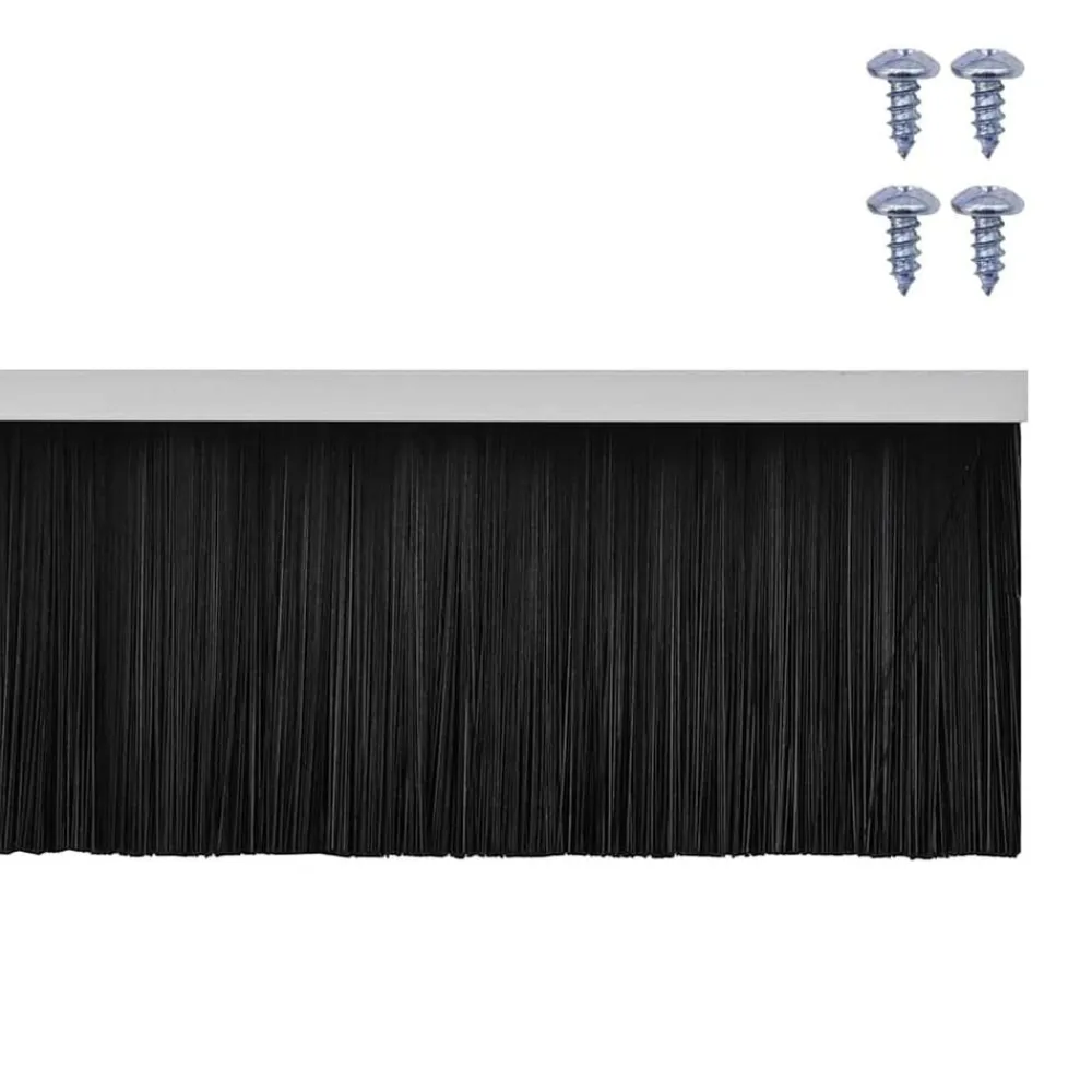 vidaXL Materiales De Construcción-Sellos de cepillo de puerta atornillables 2 pcs 100 cm