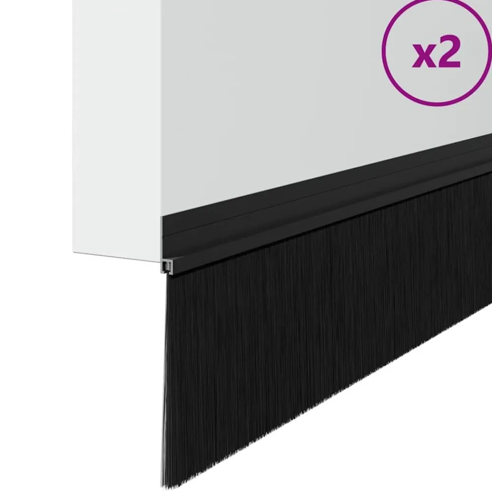 vidaXL Materiales De Construcción-Sellos de cepillo para puertas autoadhesivos 2 pcs 100 cm
